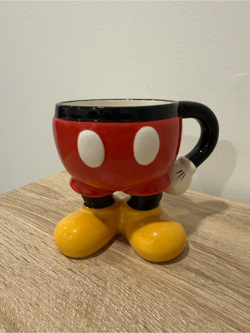 Disney Parks Mickey Mouse Pants 3D Ceramic Coffee Mug Cup Best of Mickey Chips